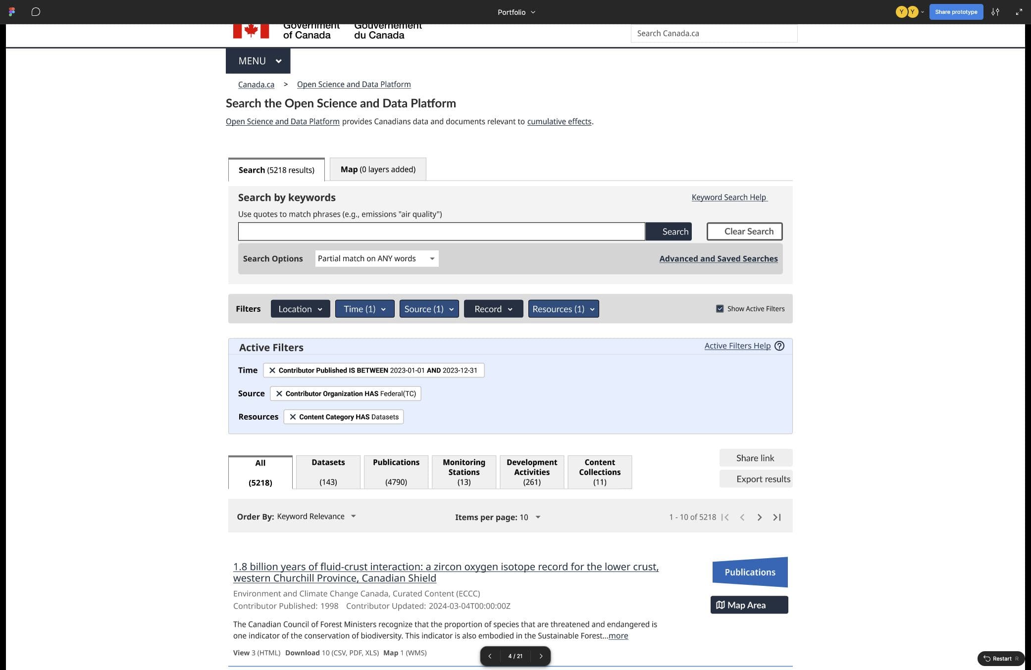 Applied filters making a complex query legible before results are reviewed.